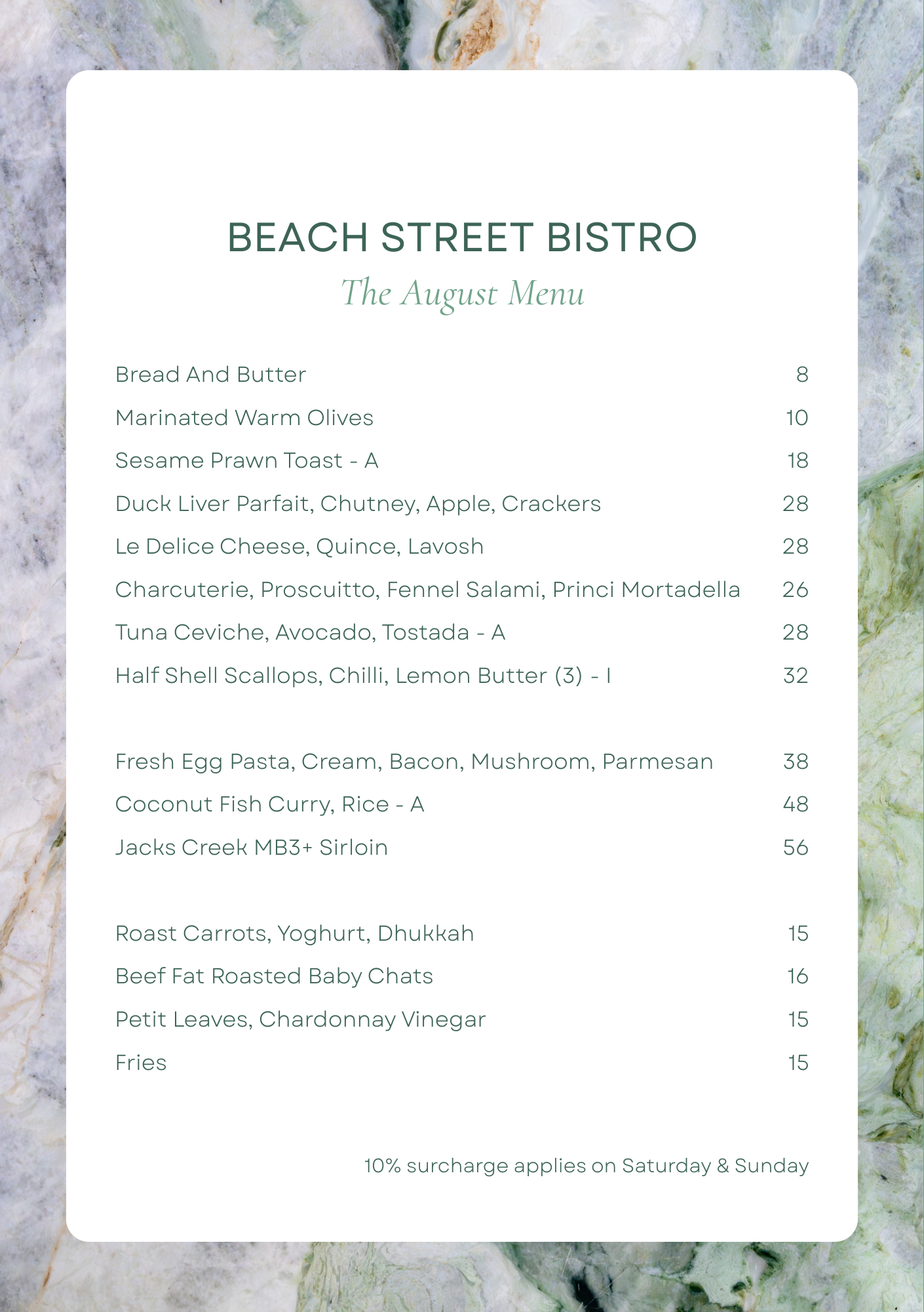 beach street bistro coogee menu beach street bistro coogee menu